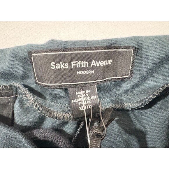 Saks Fifth Avenue Jogger Pants Mens Blue Stretch Sweatpants Lounge Sz XL NWT - Picture 8 of 12